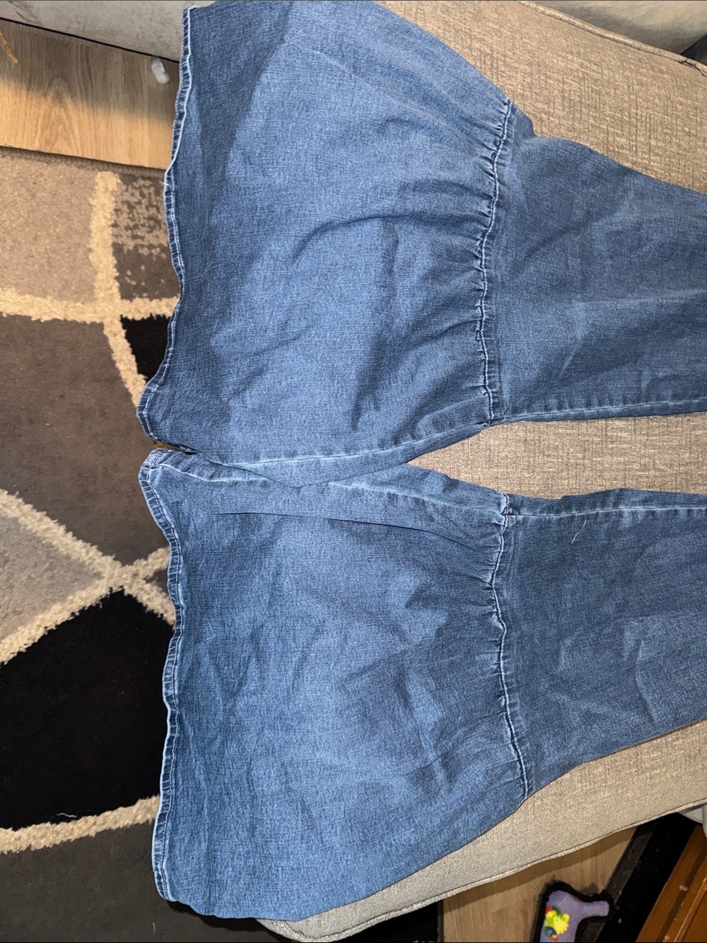 Fashion Nova Dark Blue Tiered Flare Jeans - Picture 2 of 8
